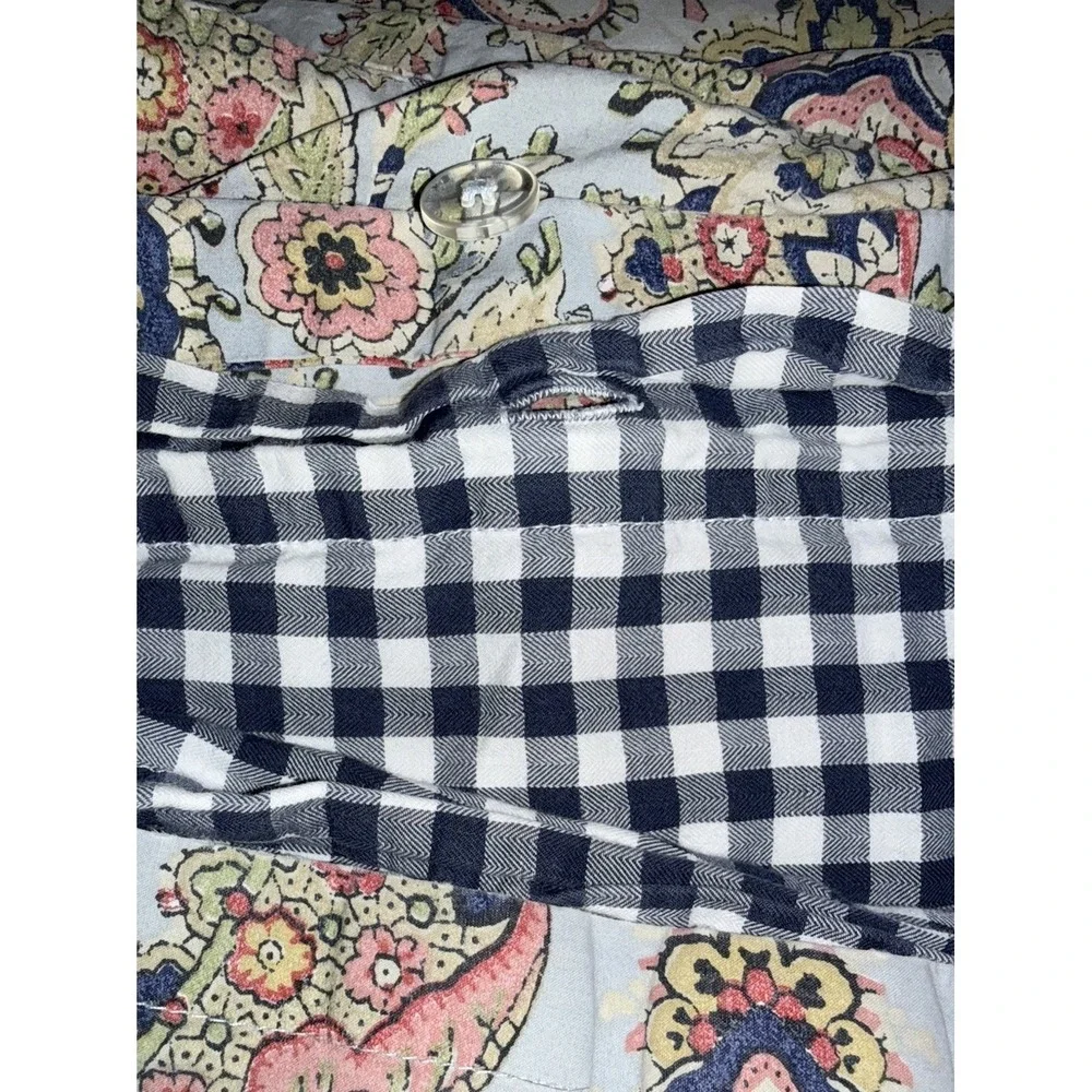 Pottery Barn Florentine Paisley Percale Duvet Cover California King Blue Boho